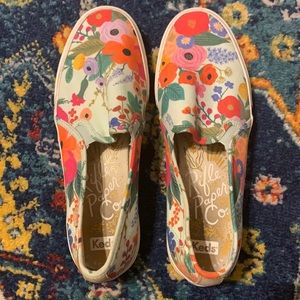 Rifle Paper Company x Ked’s Canvas Slip On’s 9.5
